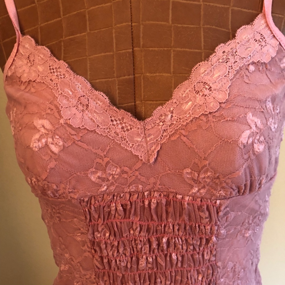 NWOT Pink Lace Top Camisole MED - Picture 8 of 12